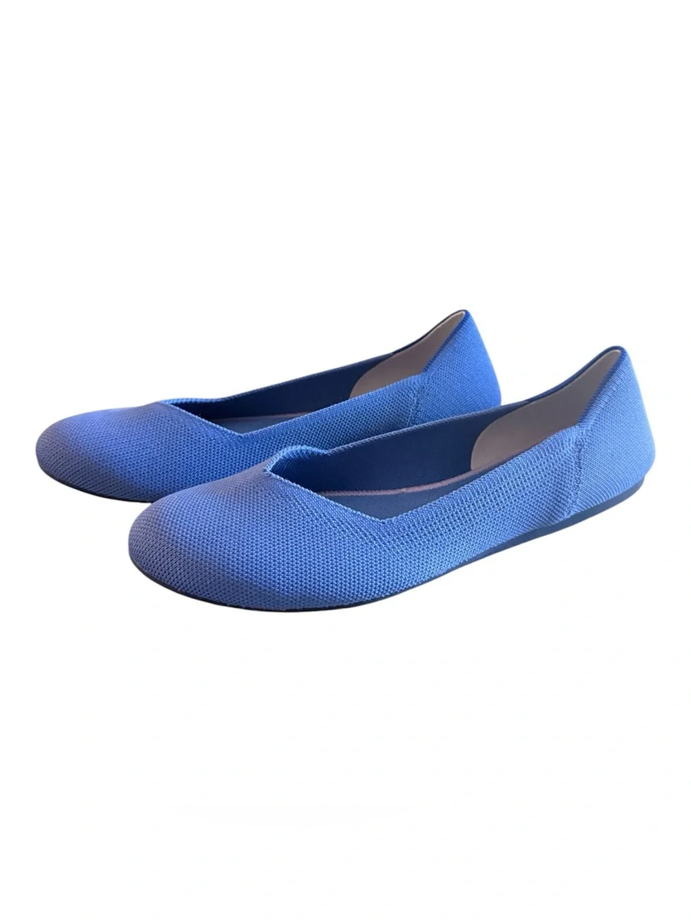 NWOT Rothy's The Flat women’s 9 slip on knit upper cornflower blue flats
